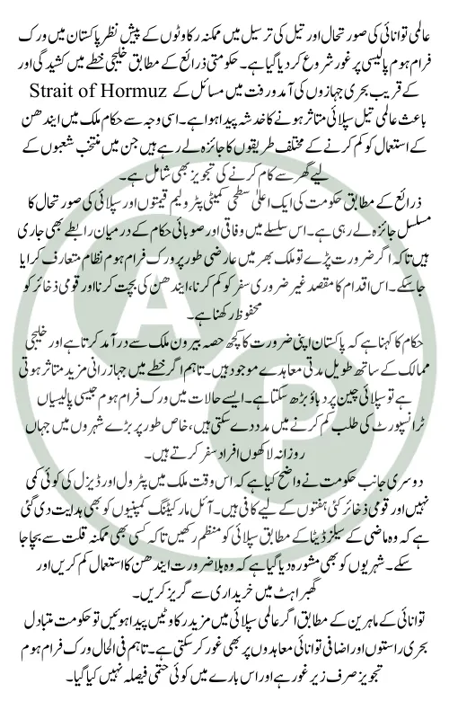 Work From Home Pakistan policy